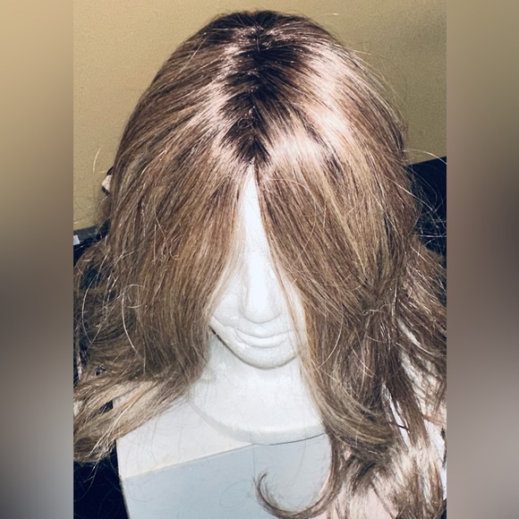 Raquel Welch 14" Wavy Top Billing Top-of-The-Head Hairpiece RL12/22SS Cappuccino - Picture 7 of 16